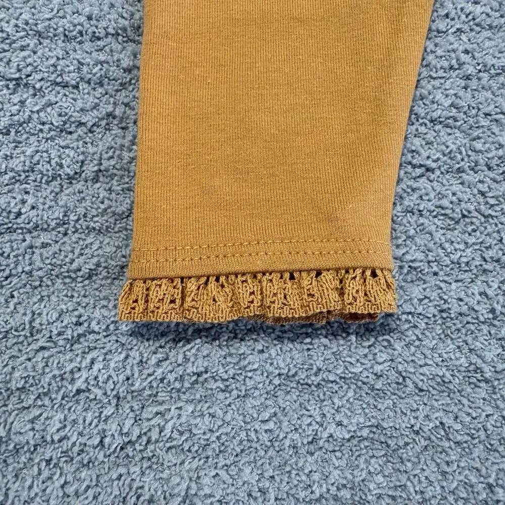 Carter’s-Girl-3 Months-Set-White Cardigan/Mustard Yellow Pants, Knit, Ruffle